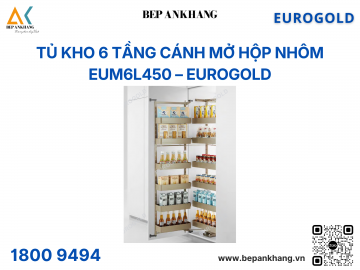 Tủ kho 6 tầng cánh mở hộp nhôm cao cấp EUM6L450 – Eurogold